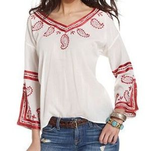 Paisley embroidered lightweight Tunic Top